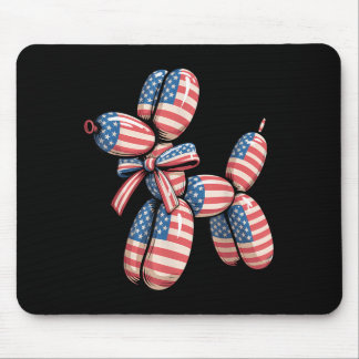 Balloon Dog Balloon Twisting 4th of July American Mouse Mat