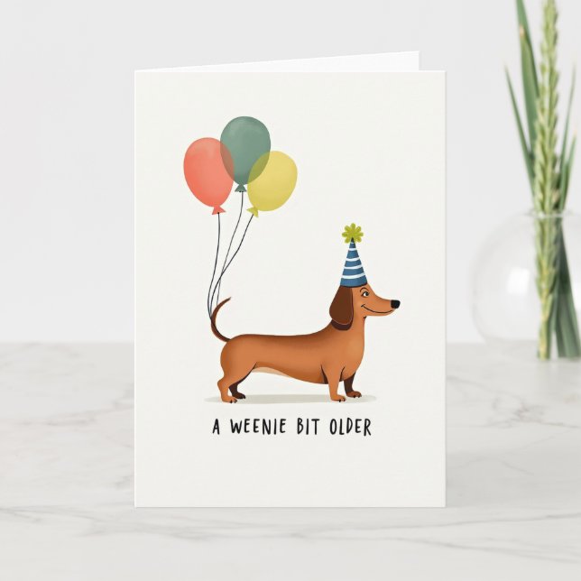 Balloon Dog Birthday Card (Front)
