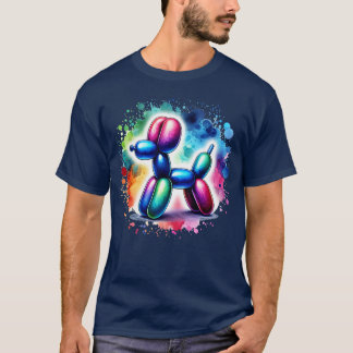 Balloon dog colourful splash T-Shirt