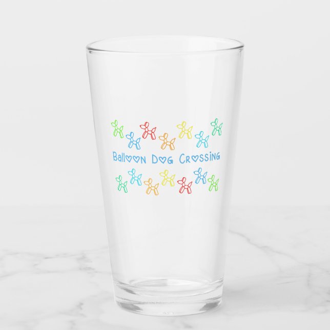 Balloon Dog Crossing Glass (Front)