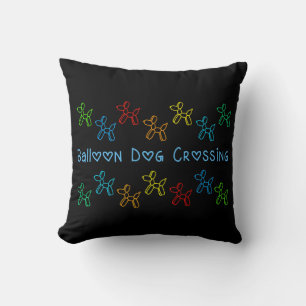 Balloon Dog Crossing Pillow