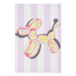 Balloon Dog Nursery Poster