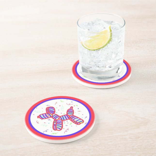 Balloon Dog Party Coasters (Side)