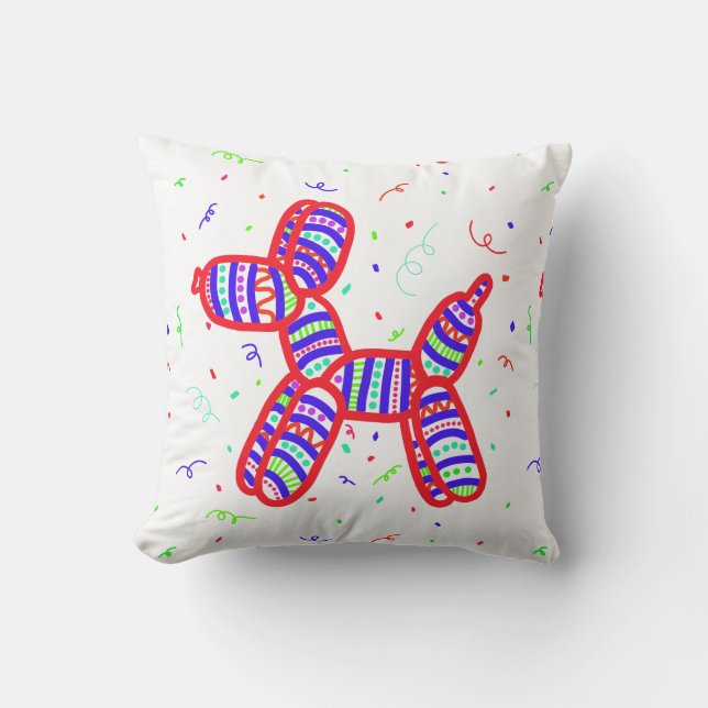 Balloon Dog Party Cushion (Front)