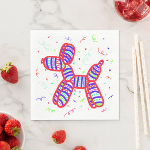 Balloon Dogs Party Paper Plates Napkin