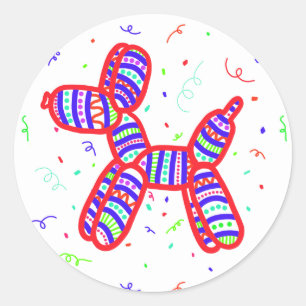 Balloon Dogs Party Stickers