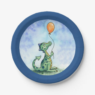 Balloon Dragon 7" Paper Plate