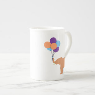 Balloon Elephant Bone China Mug
