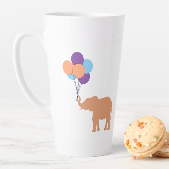 Balloon Elephant Latte Mug (In Situ)