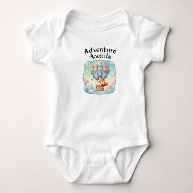Balloon Explorer Baby Bodysuit (Front)