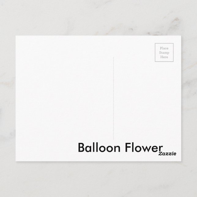 Balloon Flower Postcard (Back)