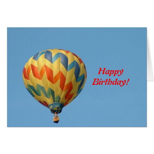 Balloon flying high! card