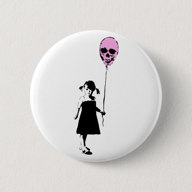 Balloon Girl 6 Cm Round Badge (Front)