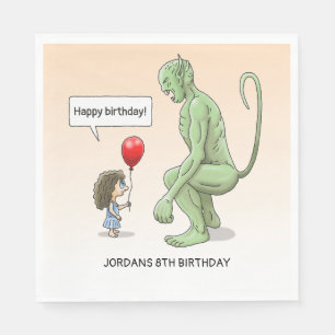 Balloon Girl and Green Goblin Napkin