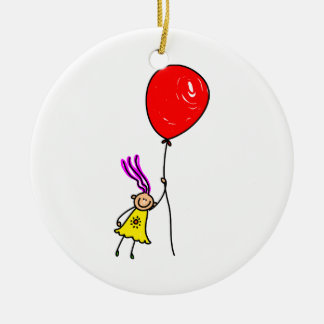 Balloon Girl Ceramic Tree Decoration