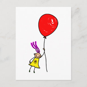 Balloon Girl Postcard