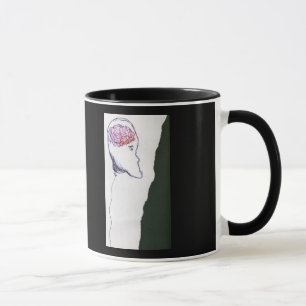 Balloon Head, Floating, a drawing Mug