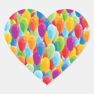 Balloon Heart - Birthday Stickers