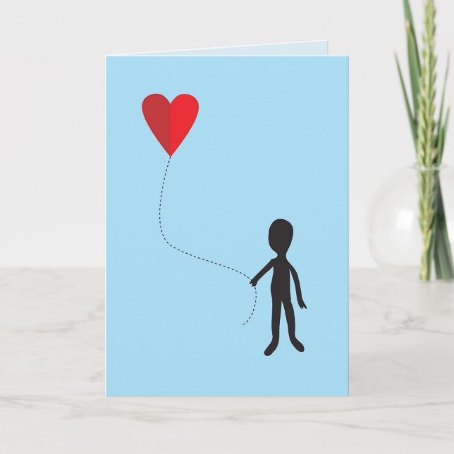 Balloon Heart Holiday Card (Front)