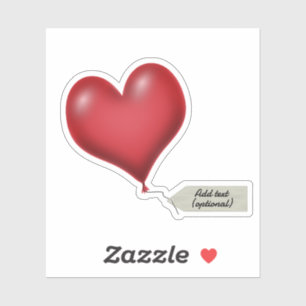 Balloon Heart With Message Tag