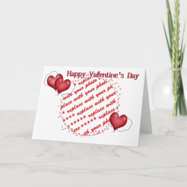 Balloon  Hearts Valentine - Soon We'll Be Together Holiday Card (Front)