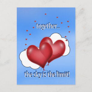 Balloon Hearts with Little Hearts Postcard