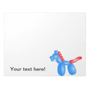 Balloon horse notepad