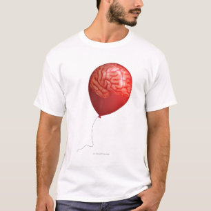 Balloon illustration with a superimposed brain T-Shirt