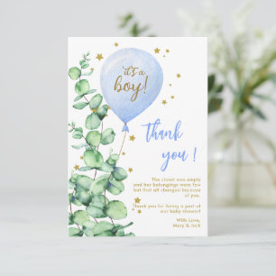 Balloon It's A Boy Baby Shower Thank You