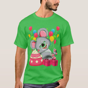 Balloon Kids Birthday Celebration Funny Koala T-Shirt