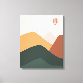 Balloon Landscaped View   Canvas Print