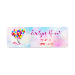 BALLOON LOVE Girly Heart Cloud Pink Red Custom