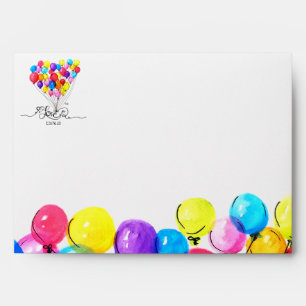 BALLOON LOVE is in the Air   Heart Calligraphy Envelopes