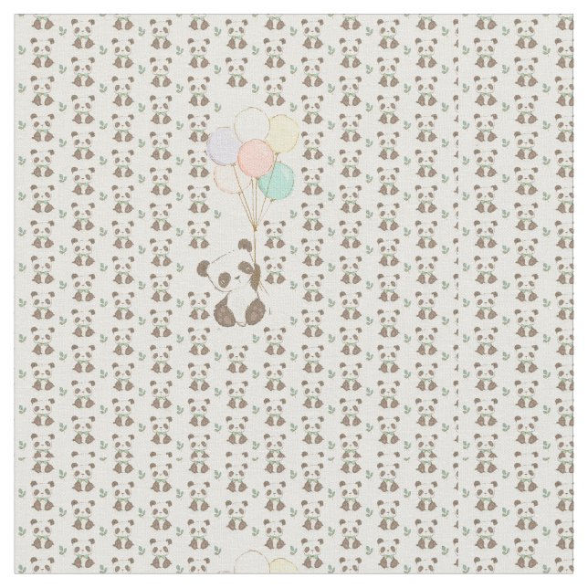 Balloon Panda Fabric (Close Up)