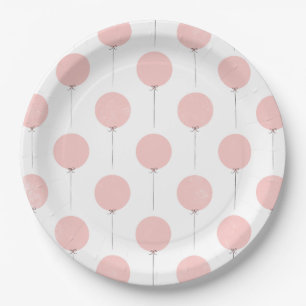 Balloon Paper Plate - Peach