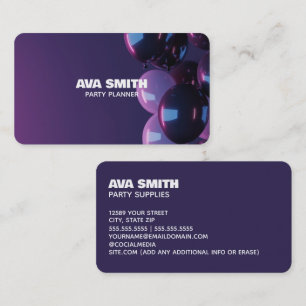 Balloon Party Decor Business Card