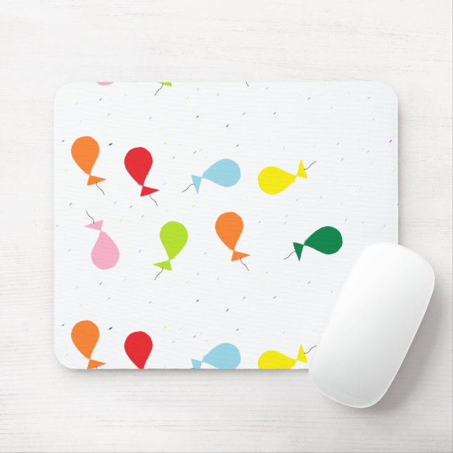 Balloon party mouse mat (With Mouse)