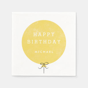 Balloon Party Napkin - Lemon