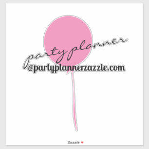 Balloon Party Planner Any Colour Name Car Sticker