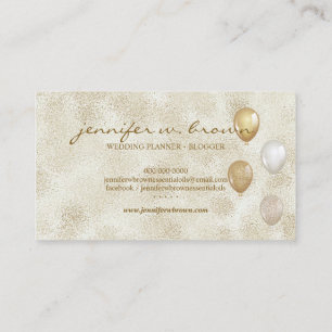 Balloon Party Sparkling Girly Business Card