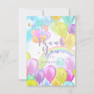Balloon Pastel Thank You Card