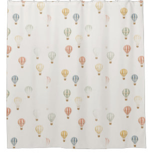 Balloon Pattern in Soft Pastel Tones Shower Curtain