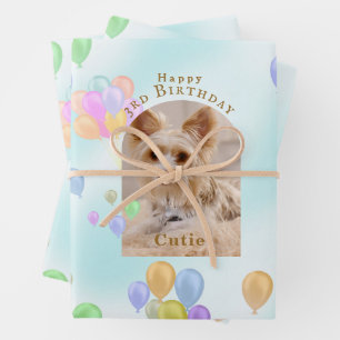 Balloon Pet Dog Wrapping Paper Sheet