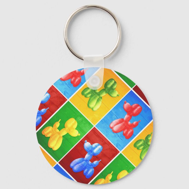 Balloon Poodle Key Ring (Front)