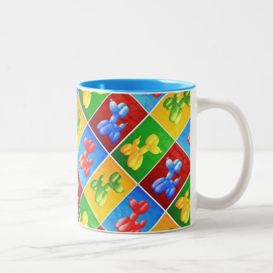 Balloon Poodle Two-Tone Coffee Mug