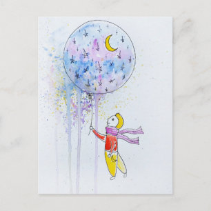 Balloon  postcard