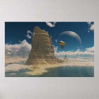 Balloon Ride In Space Poster