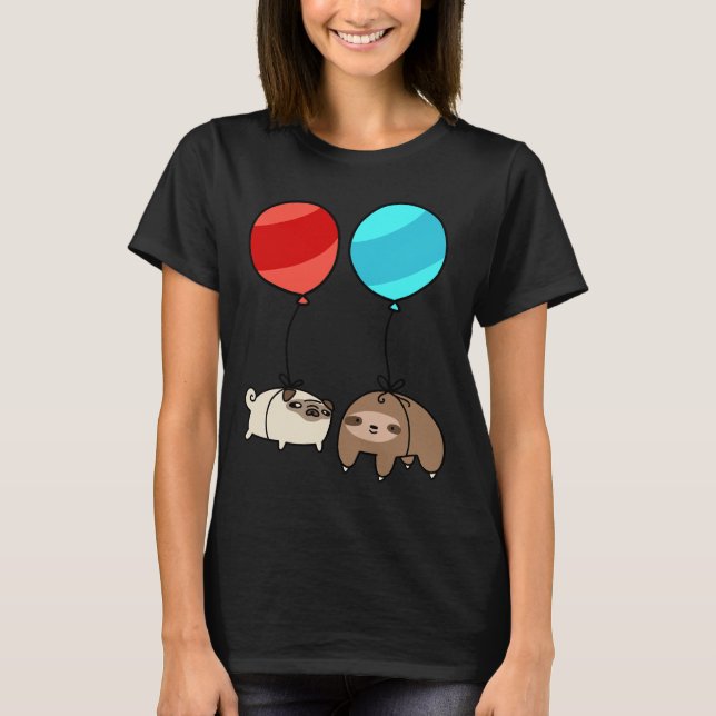 Balloon Sloth and Pug Essential T-Shirt 328 (Front)