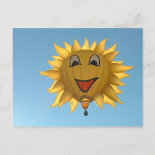 Balloon sunny postcard