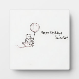 balloon teddy bear plaque